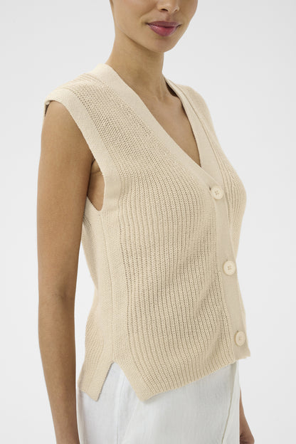 Part Two Batilda French Oak Knit Waistcoat