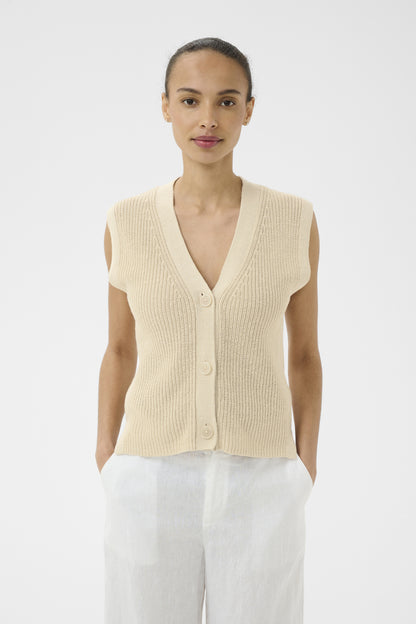 Part Two Batilda French Oak Knit Waistcoat