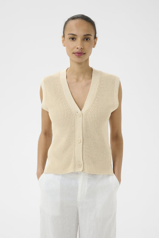 Part Two Batilda French Oak Knit Waistcoat
