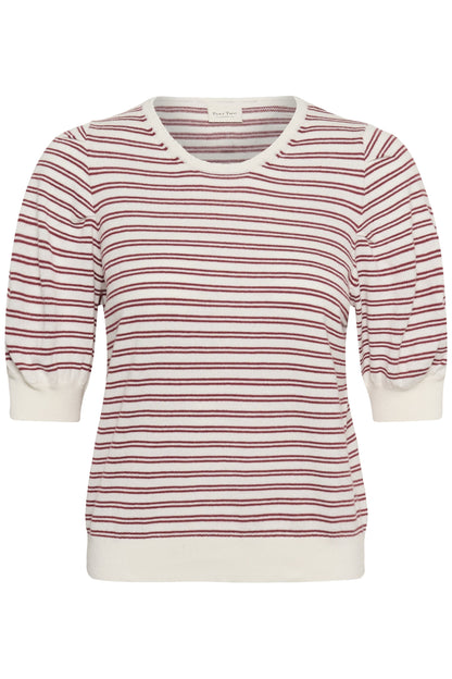 Part Two Varaian Burnt Russel Stripe Top