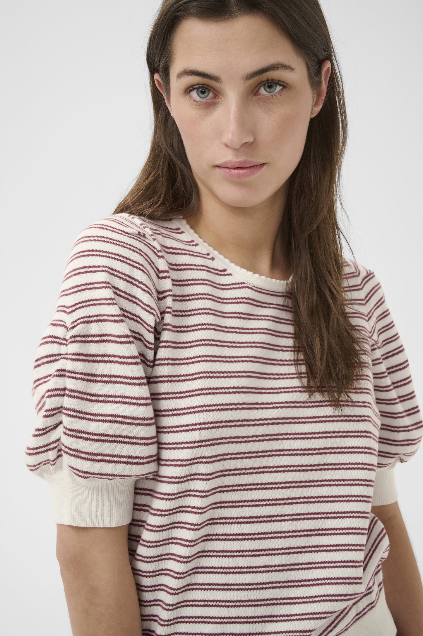 Part Two Varaian Burnt Russel Stripe Top