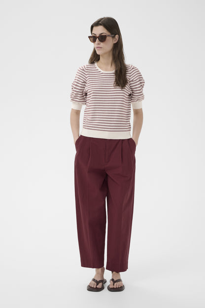 Part Two Varaian Burnt Russel Stripe Top