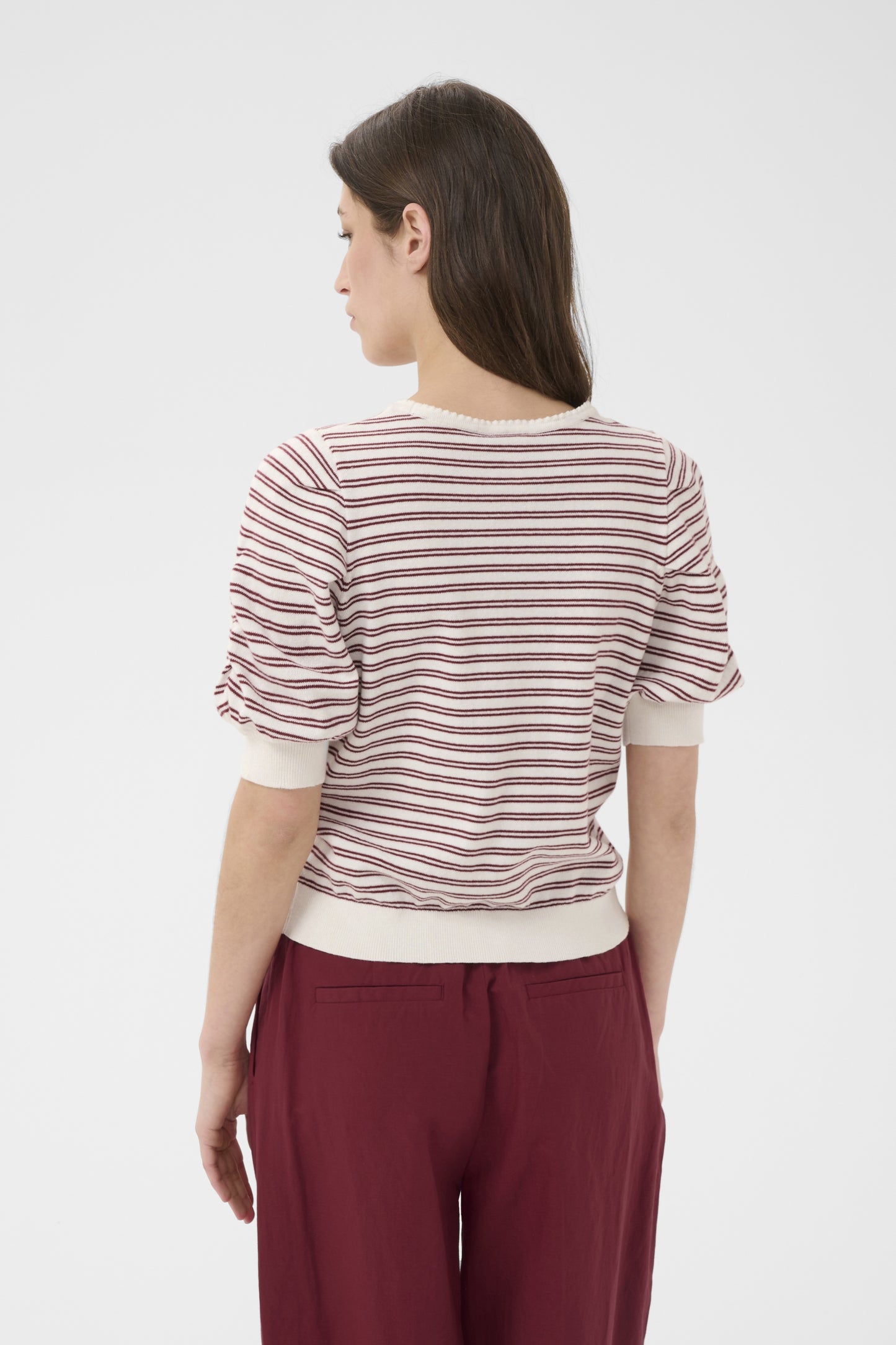 Part Two Varaian Burnt Russel Stripe Top
