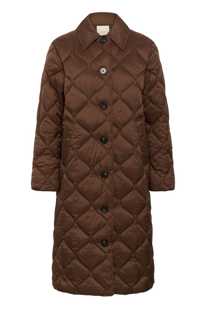 Part Two Carine Downtown Brown Quilted Coat