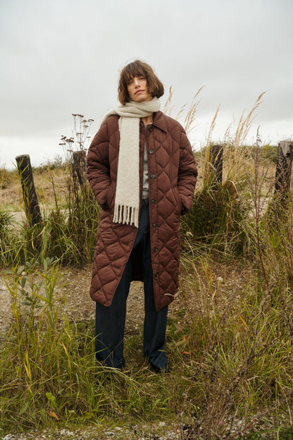 Part Two Carine Downtown Brown Quilted Coat
