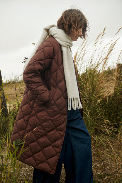 Part Two Carine Downtown Brown Quilted Coat