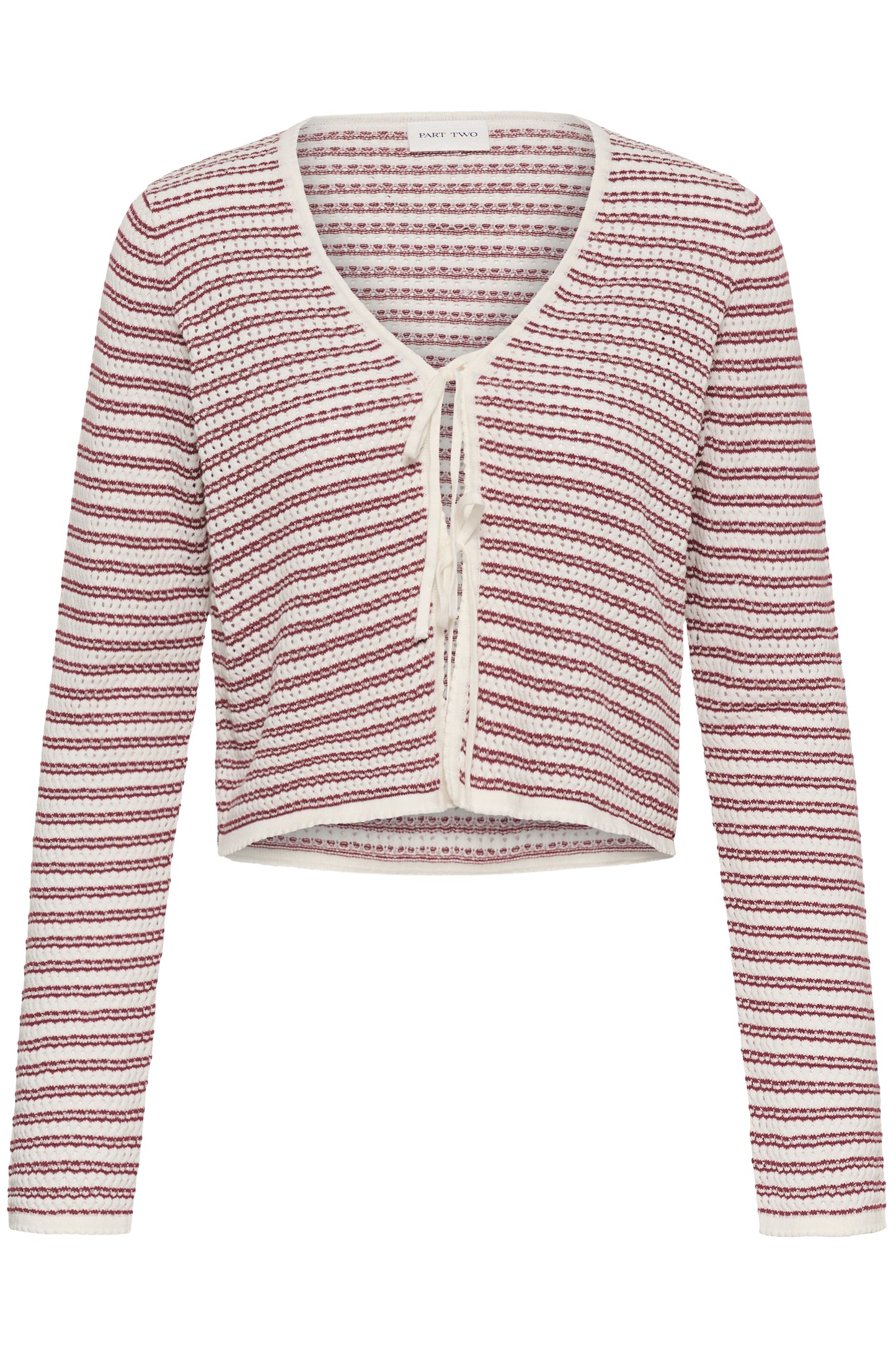 Part Two Rosefina Burnt Russet Stripe Cardigan