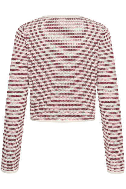 Part Two Rosefina Burnt Russet Stripe Cardigan