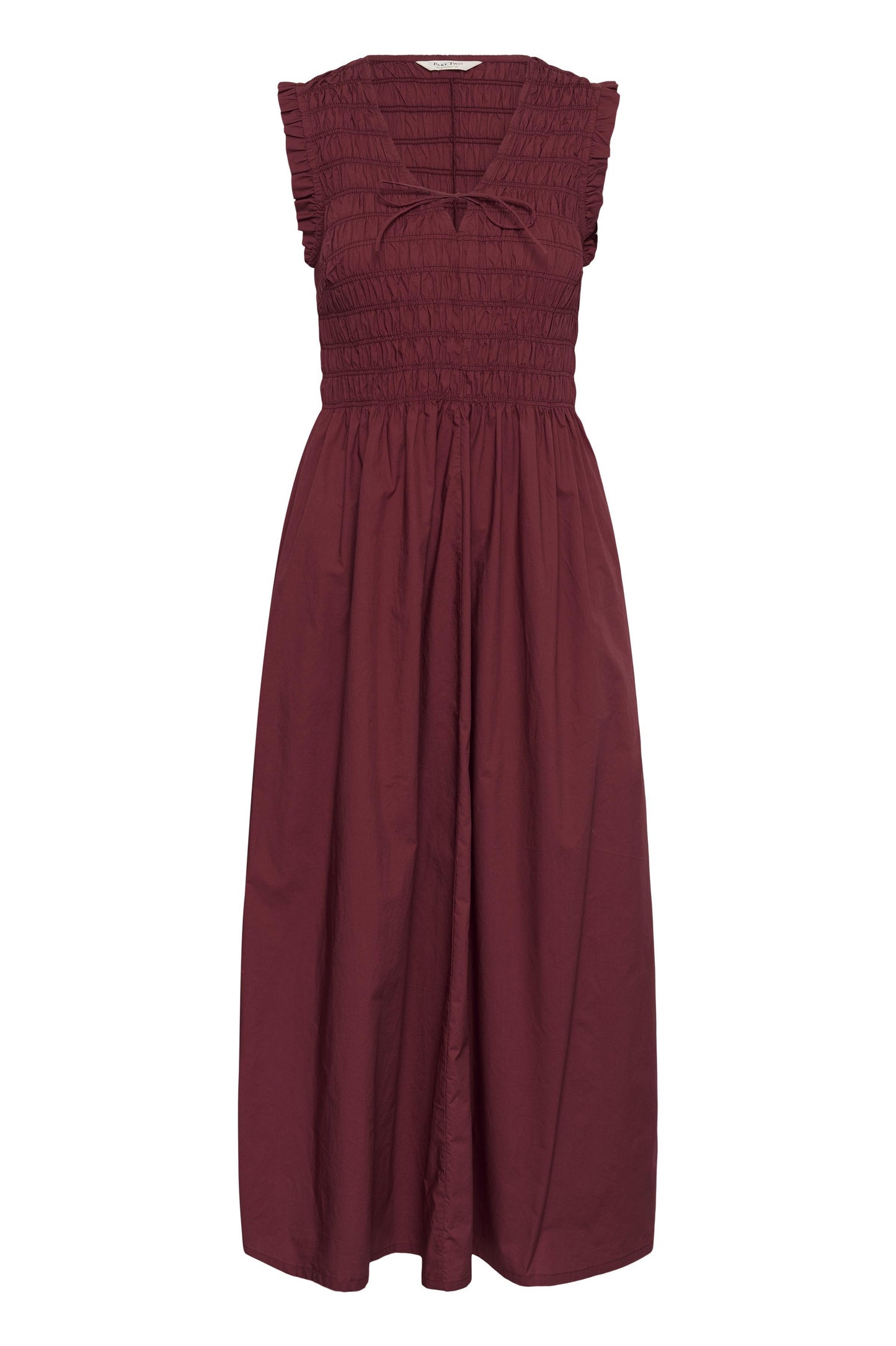 Part Two Borgnette Burnt Russet Dress