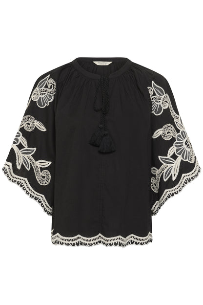 Part Two Biancha Black/Off White Blouse