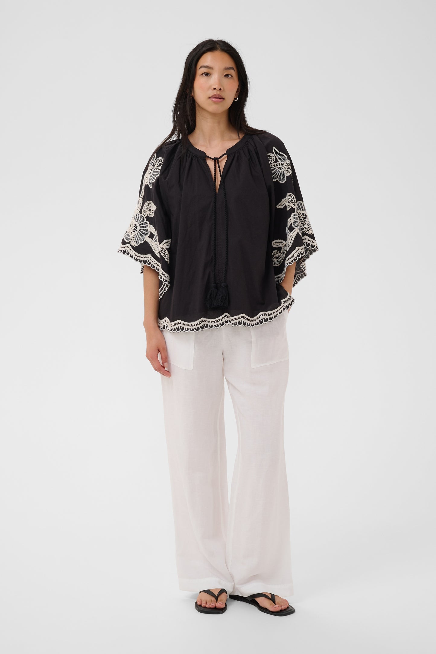 Part Two Biancha Black/Off White Blouse