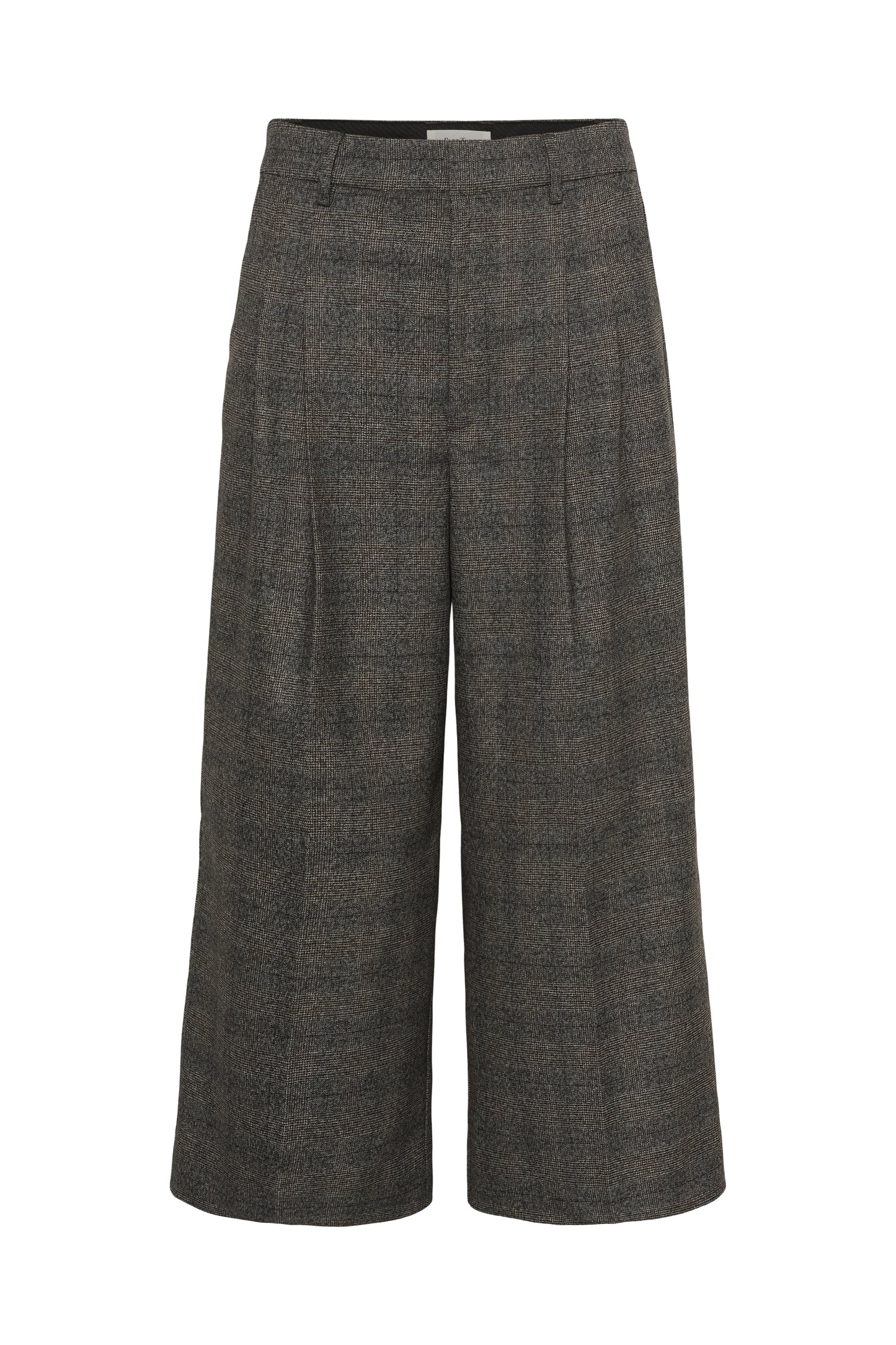 Part Two Clementina Black Check Crop Trouser
