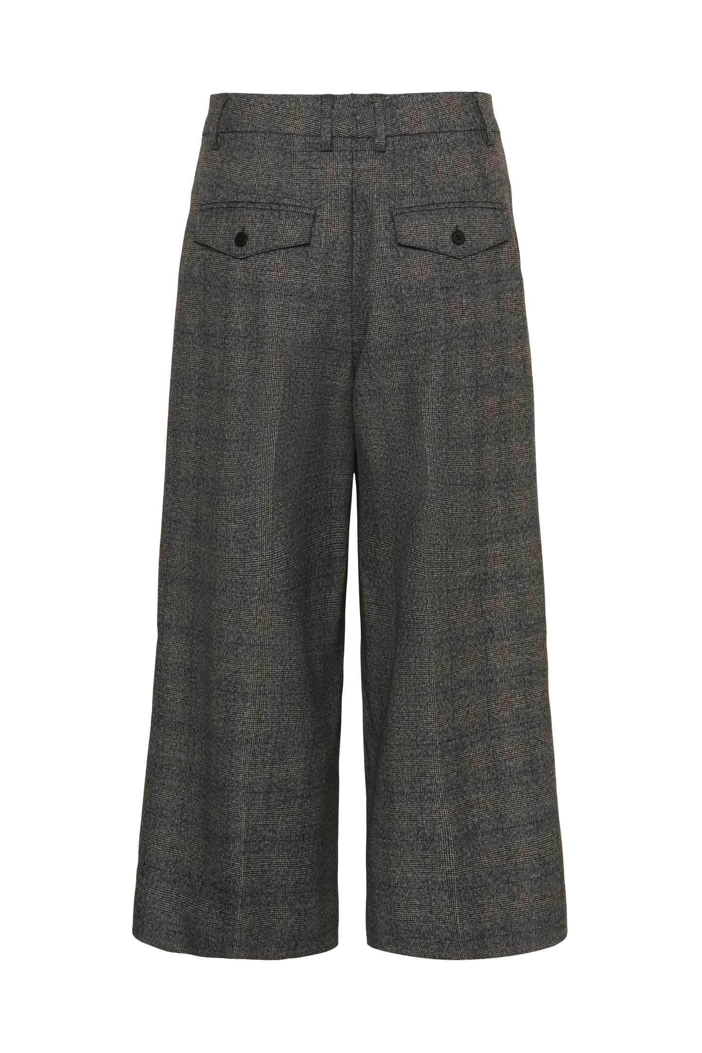 Part Two Clementina Black Check Crop Trouser