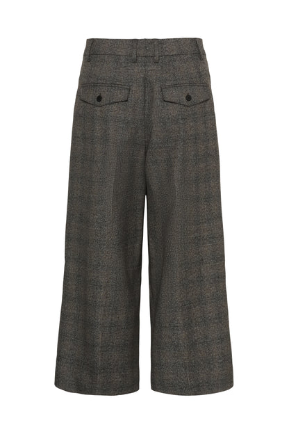 Part Two Clementina Black Check Crop Trouser