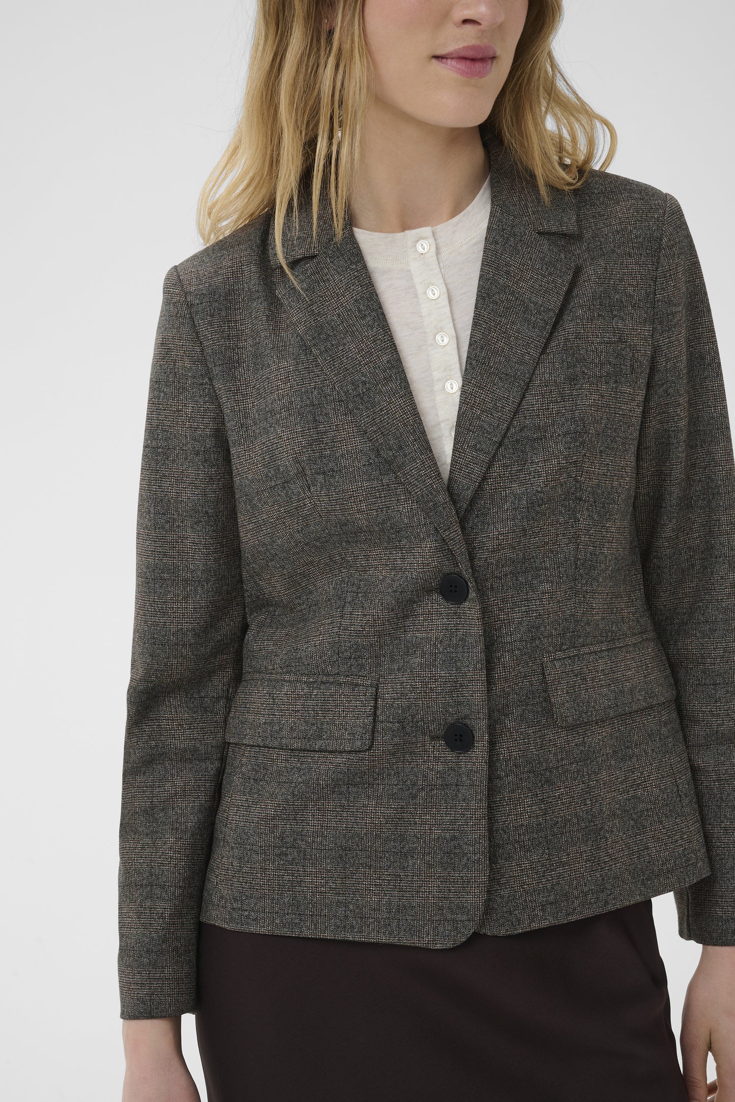 Part Two Clarrissa Black Check Blazer