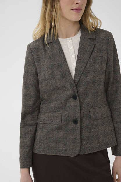 Part Two Clarrissa Black Check Blazer