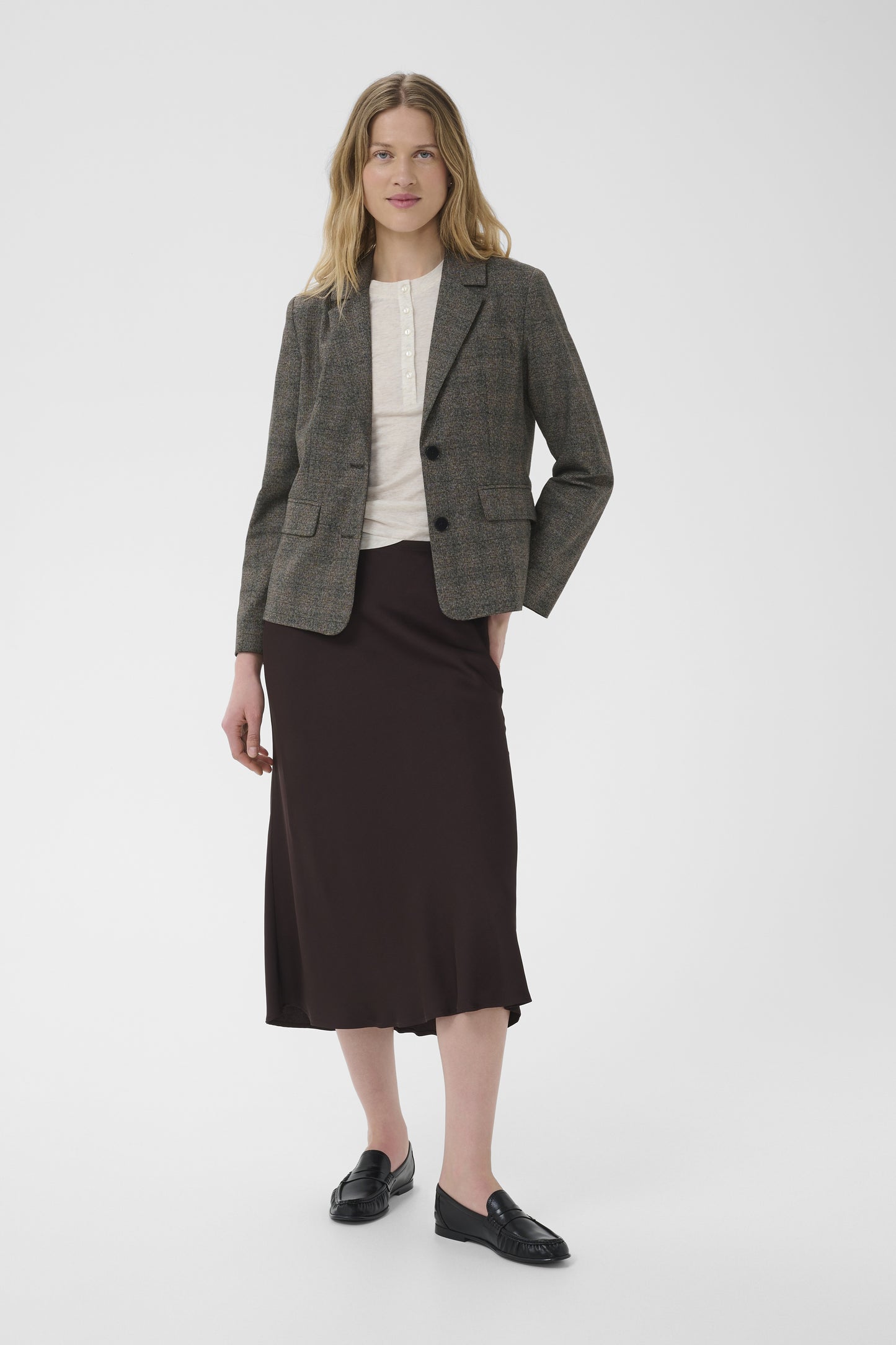Part Two Clarrissa Black Check Blazer