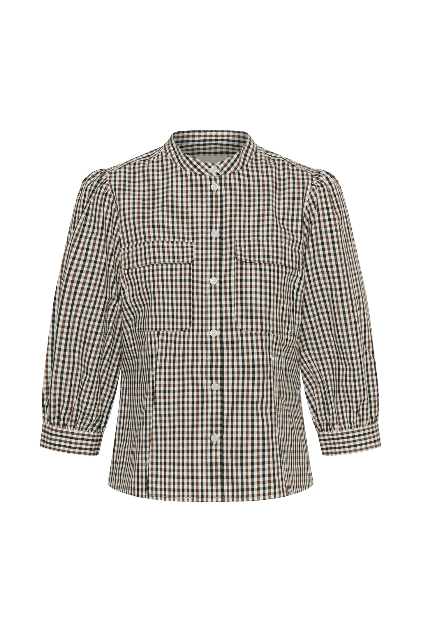 Part Two Chinette Downton Brown Check Shirt
