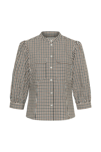 Part Two Chinette Downton Brown Check Shirt
