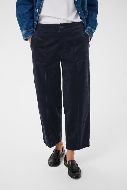 Part Two Netta Dark Navy Corduroy Trouser