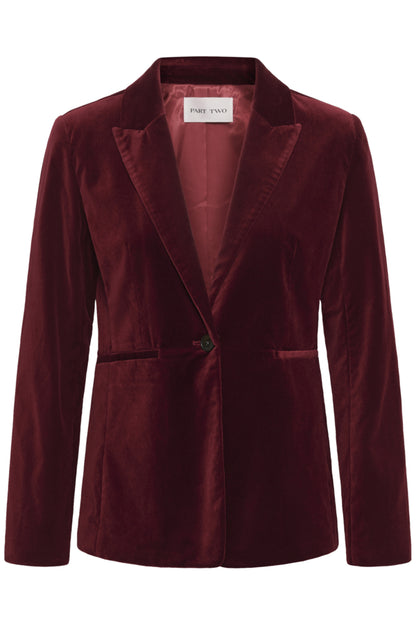 Part Two Dahlia Biking Red Blazer