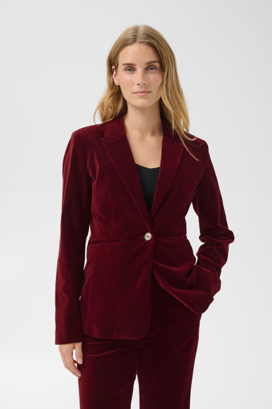 Part Two Dahlia Biking Red Blazer