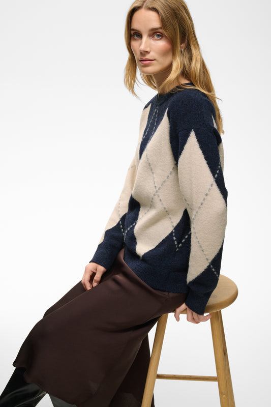 Part Two Sorayas Dark Navy/French Oak Jumper