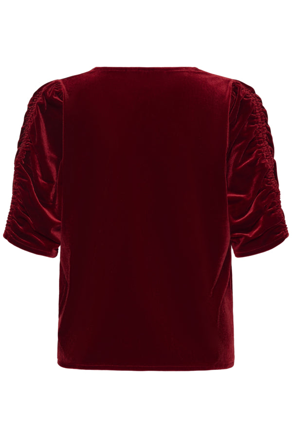 Part Two Valeriia Biking Red Velvet Top