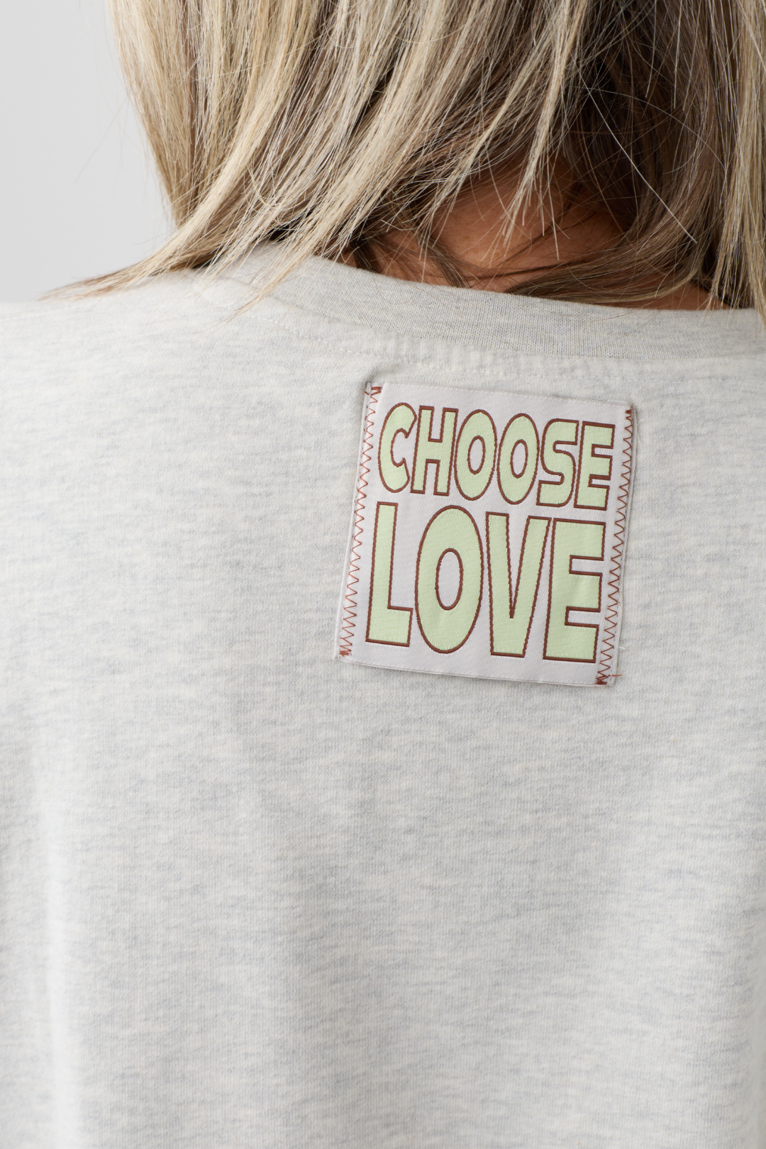 TSP Lt Beige Melange Embellished Sweatshirt
