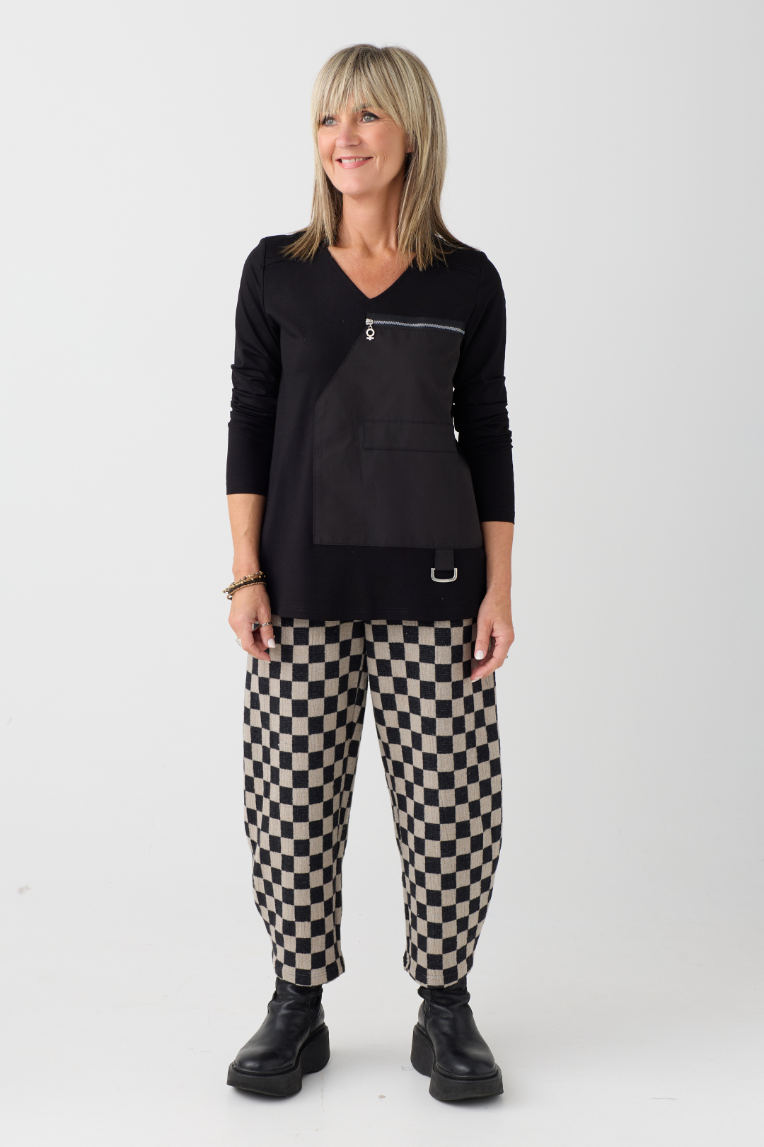 My Soul Black Zip Top 0219