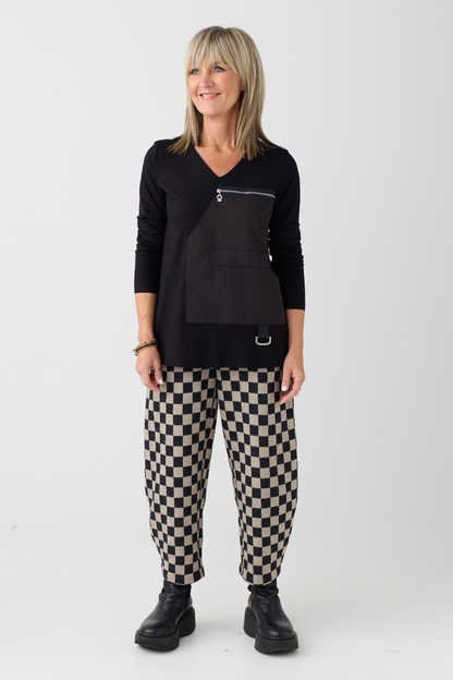 My Soul Black Zip Top 0219
