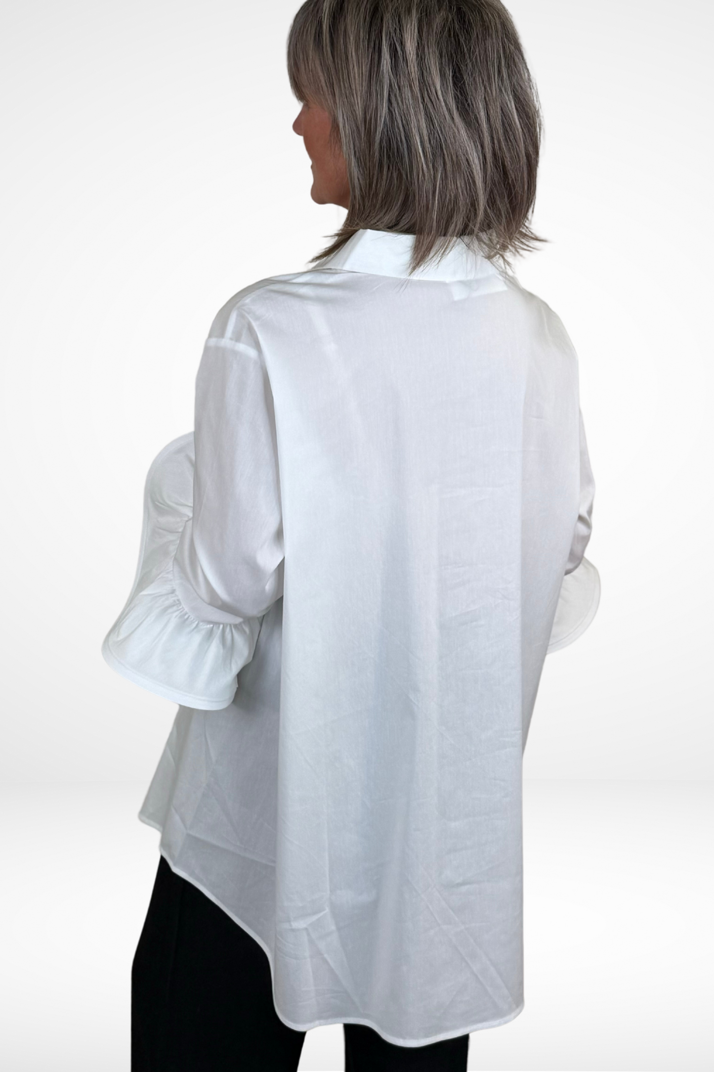 Uchuu White Statement Sleeve Shirt