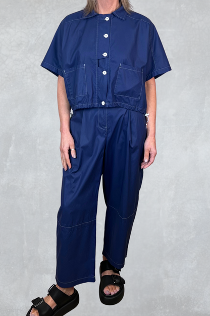Lurdes Bergada Cobalt Barrel Trousers