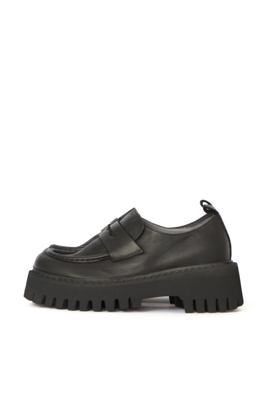 Lofina Black Loafer Shoe