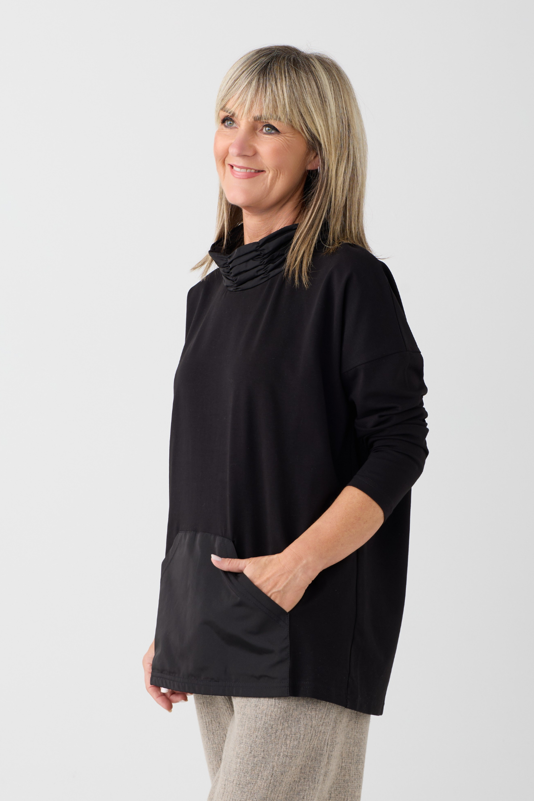 My Soul Black Front Pocket Top 0217