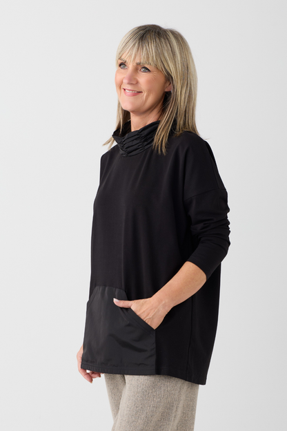 My Soul Black Front Pocket Top 0217