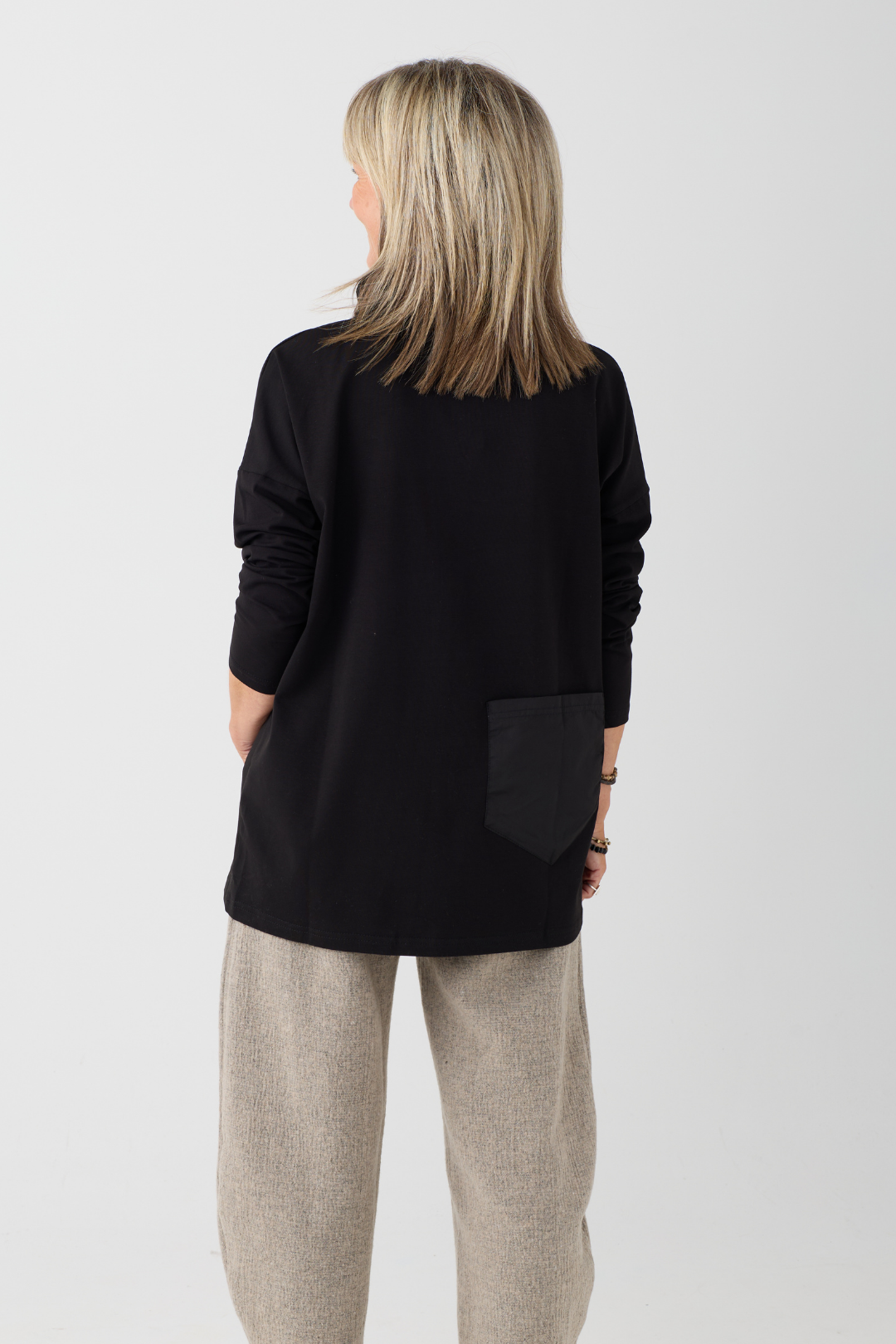 My Soul Black Front Pocket Top 0217