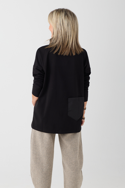 My Soul Black Front Pocket Top 0217