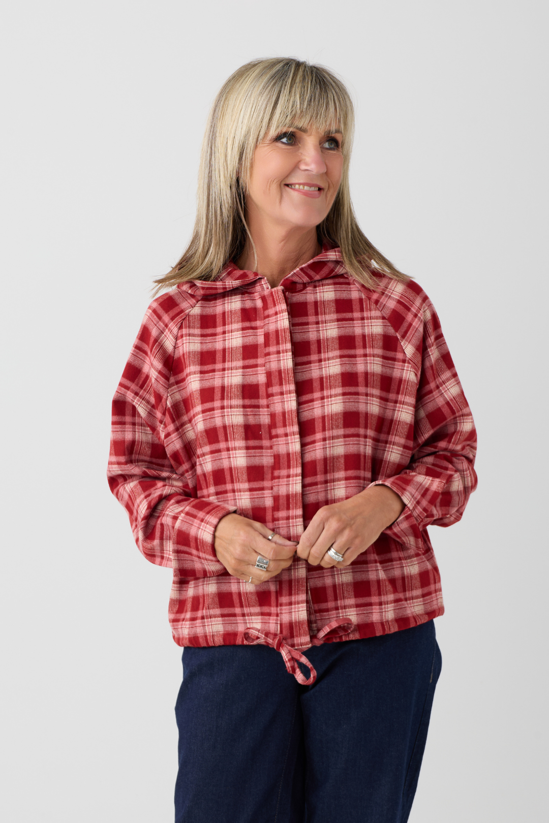 TSP Red Checked Hooded Jacket