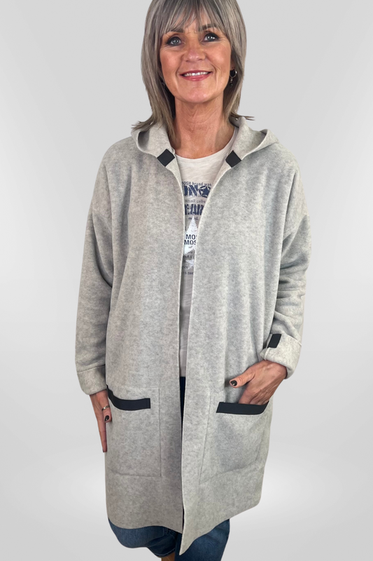 Henriette Steffensen Sand Cardigan with Hood