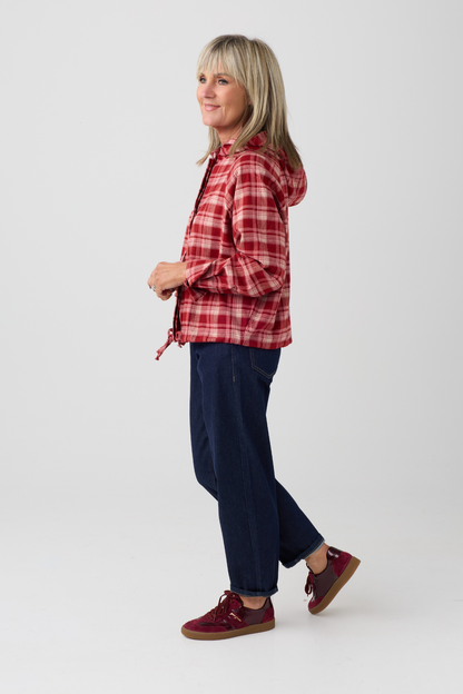 TSP Red Checked Hooded Jacket