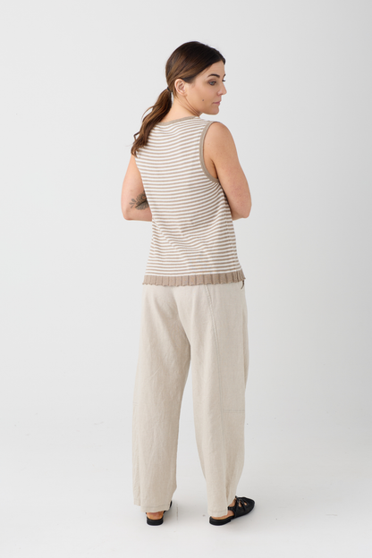 Lurdes Bergada Toasted Stripe Knit Top
