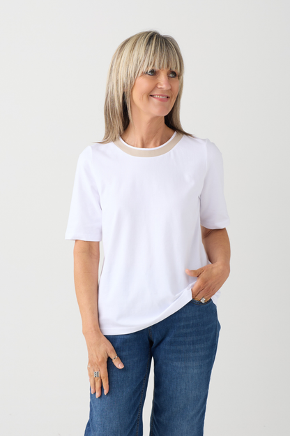 Margittes White/Taupe T-Shirt