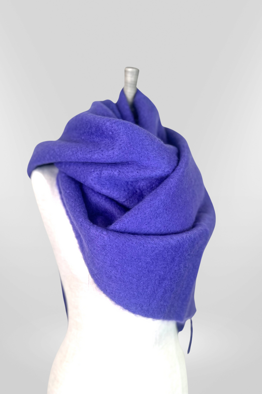 Rino & Pelle Gella Purple Fringed Scarf