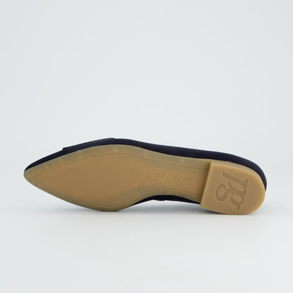 Paul Green Samtziege Navy Blue Court Shoe