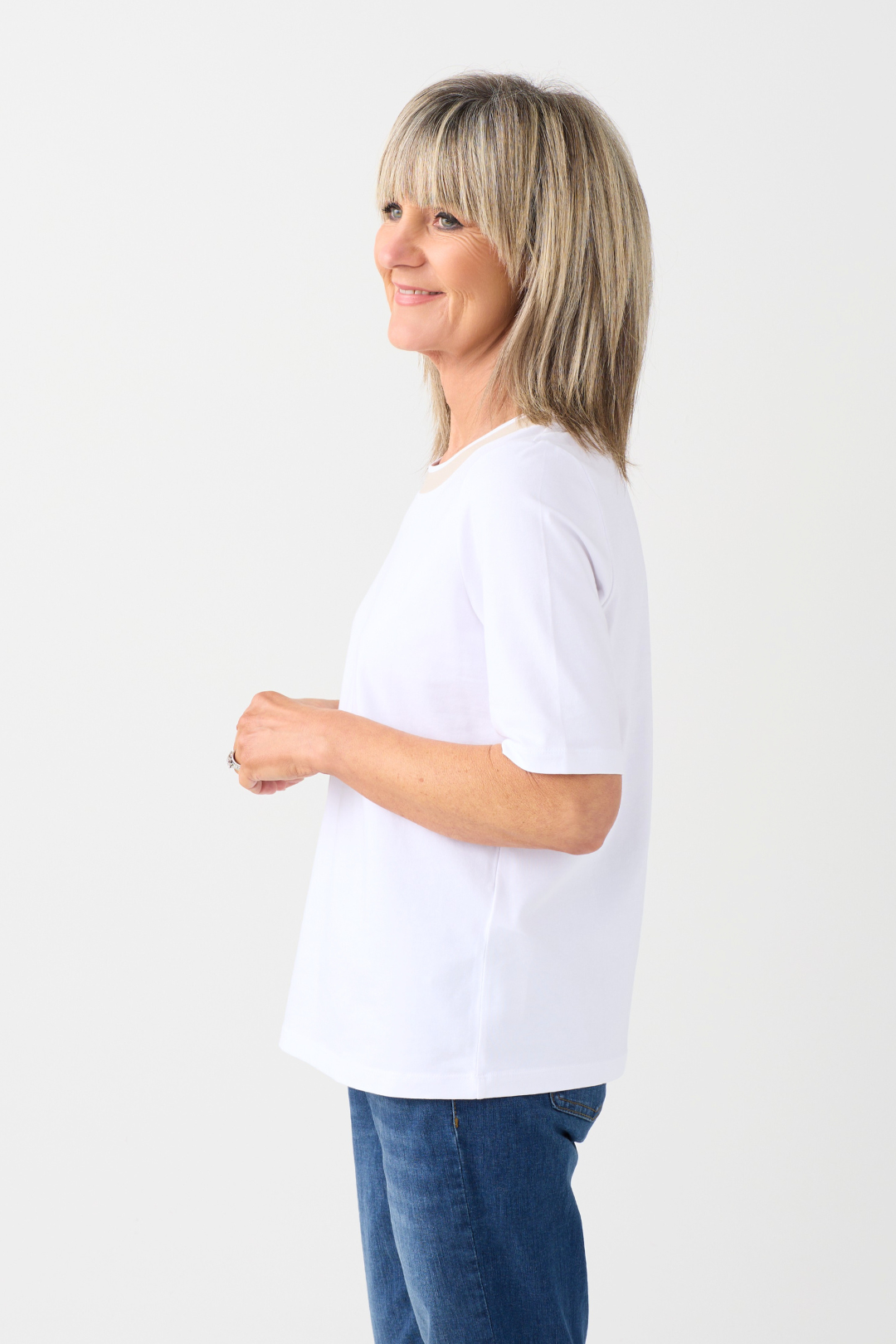 Margittes White/Taupe T-Shirt