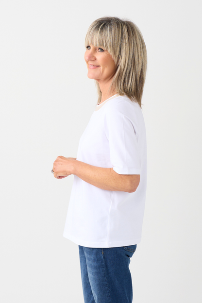 Margittes White/Taupe T-Shirt