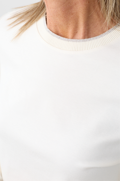 Margittes Cream Long Sleeve Top