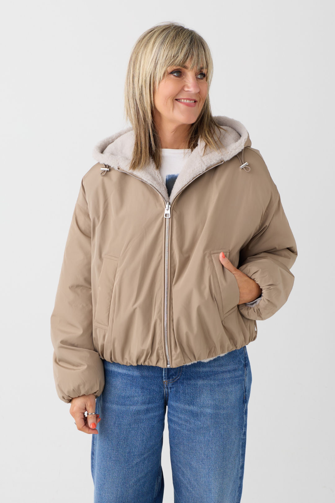 Marc O'Polo Earthy Taupe Reversible Jacket