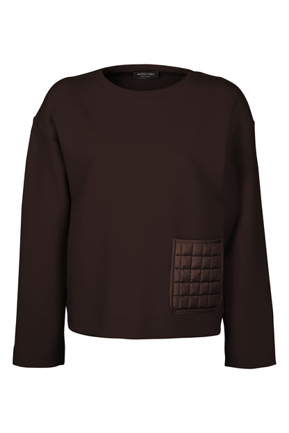 Margittes Brown Patch Pocket Sweatshirt